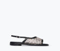 Fredas Salvador Carmen slingback sandal with leopard mesh front and pointed toe, stylish and elegant footwear.