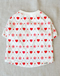 Casual Cutie Heart Argyle Dog T-Shirt dog t-shirt with argyle heart print
