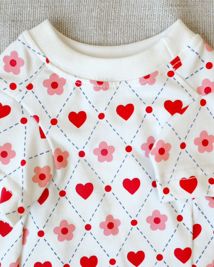 Casual Cutie Heart Argyle Dog T-Shirt – stylish dog t-shirt in argyle