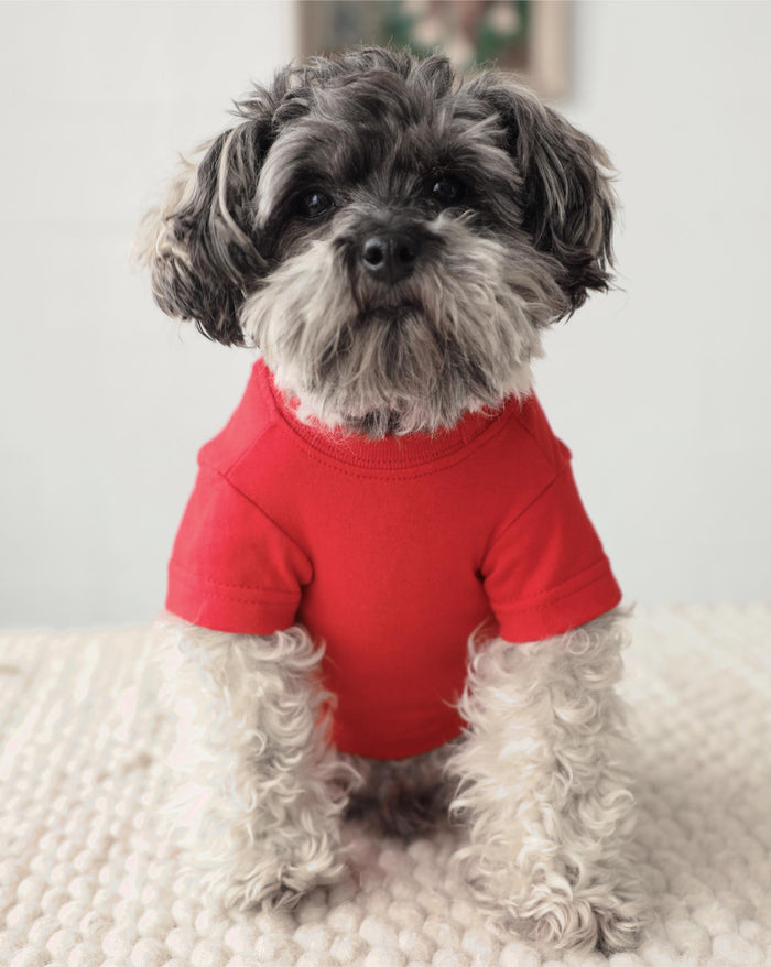 cute red dog shirt relaxed fit pet t shirt for stylish dogs