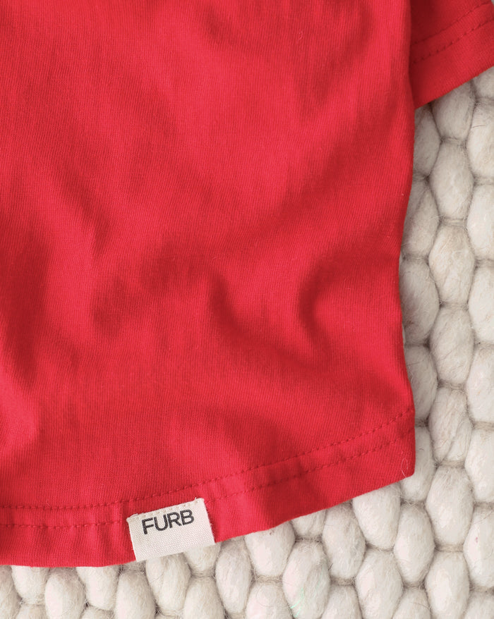 vintage inspired red dog tee lightweight everyday dog clothing