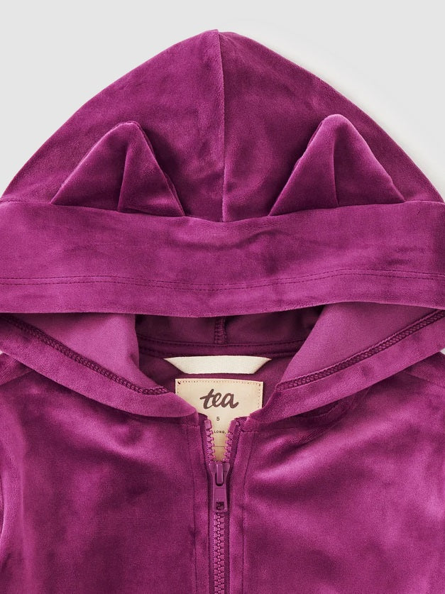 Cat Ears Velour Hoodie