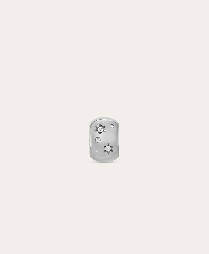 Celestial Diamond Big Bead in Sterling Silver