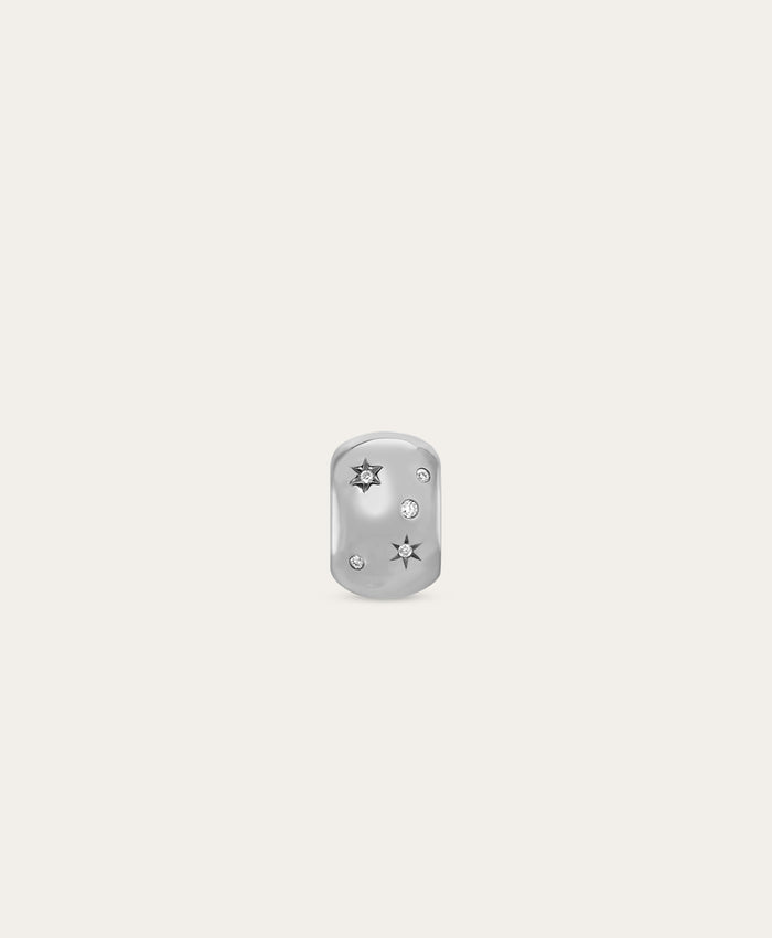 Celestial Diamond Big Bead in Sterling Silver