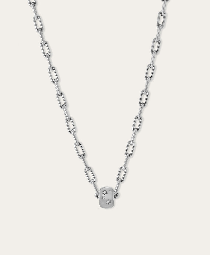 Celestial Diamond Big Bead in Sterling Silver