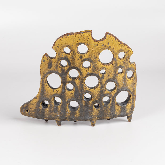 Other side of ceramic Creature 9 by Carol Horst.