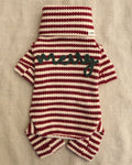 Charli Merry Dog Onesie dog onesie with striped embroidered