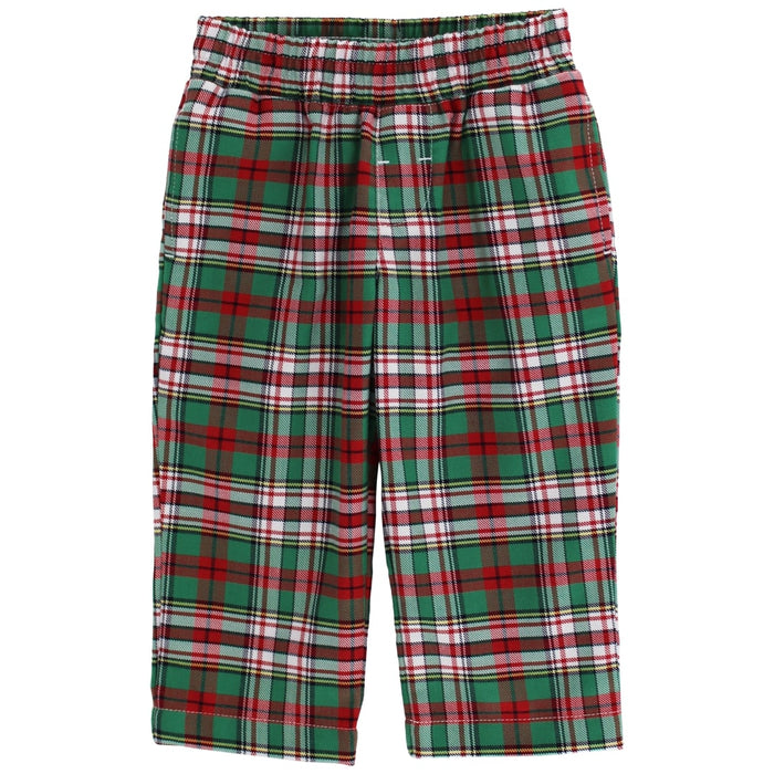 Charlie Pull On Pant - Christmas Plaid
