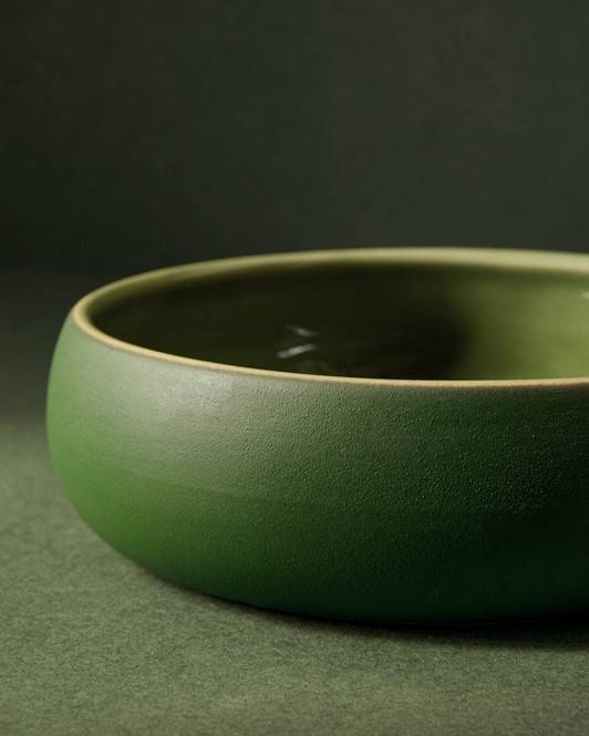 Chef's Kiss Matte Green Pet Bowl, trendy and durable for small dogs like Chihuahuas and French Bulldogs.