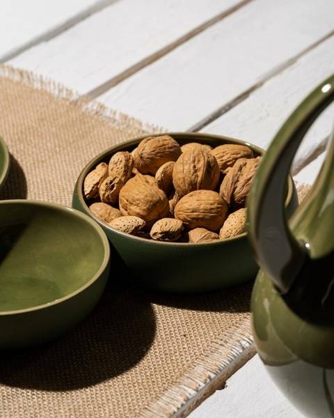 Chef's Kiss Matte Green Pet Bowl, great for small breeds like Pugs and Schnauzers.