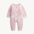 Chenille Sweater Romper-Pink