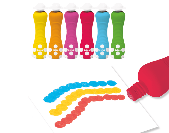 Djeco Chunky Foam Markers for Little Hands - Set of 6. Available at www.tenlittle.com