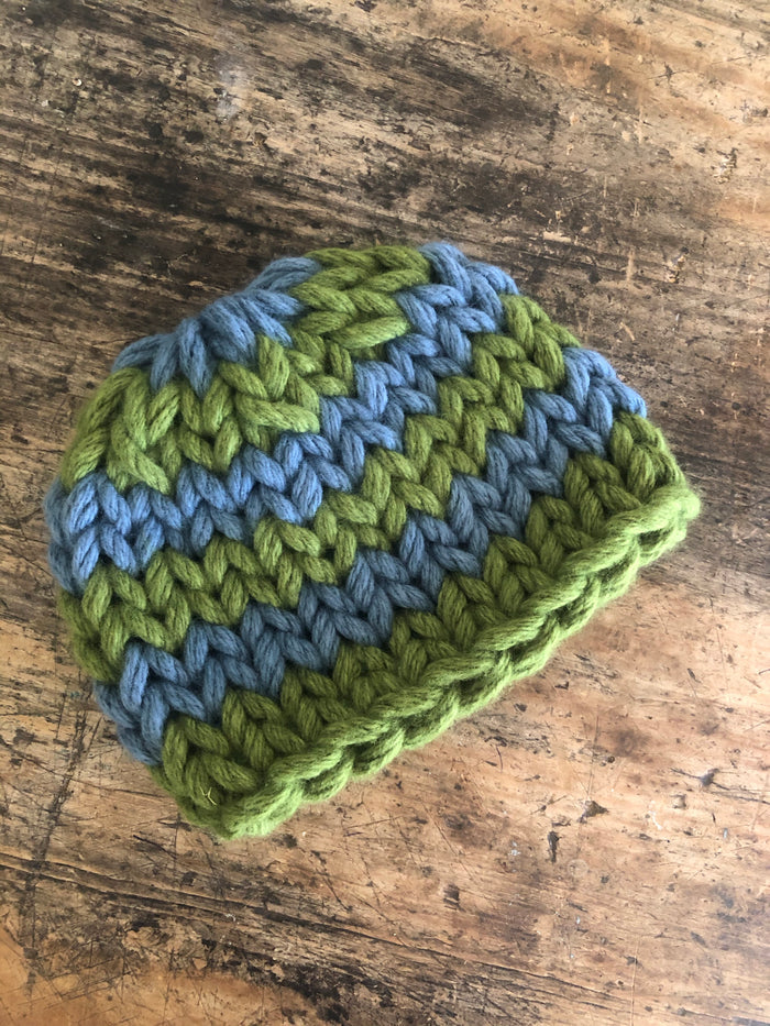 Spring green/steel blue / No Pom Pom