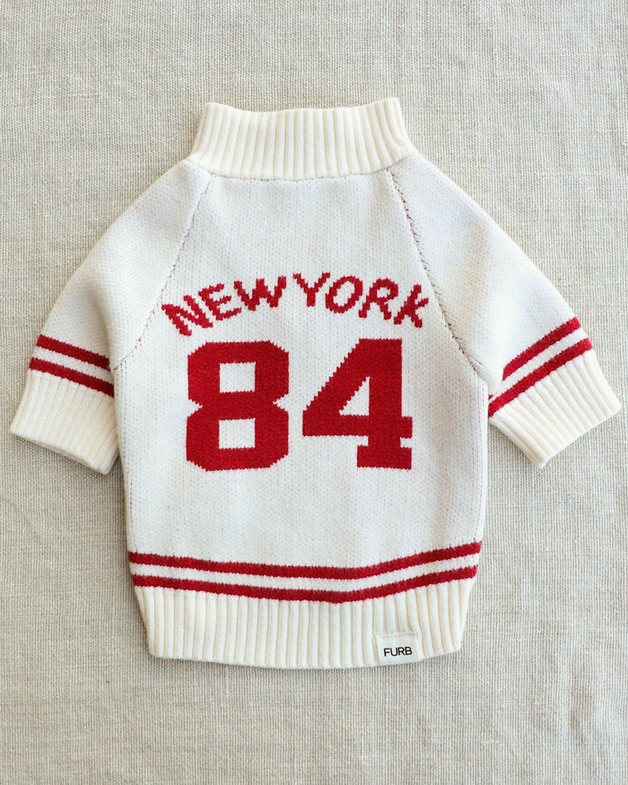 City Babe NY '84 Dog Sweater dog sweater with striped