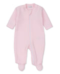 Classic Jacquards Pink Zip Footie