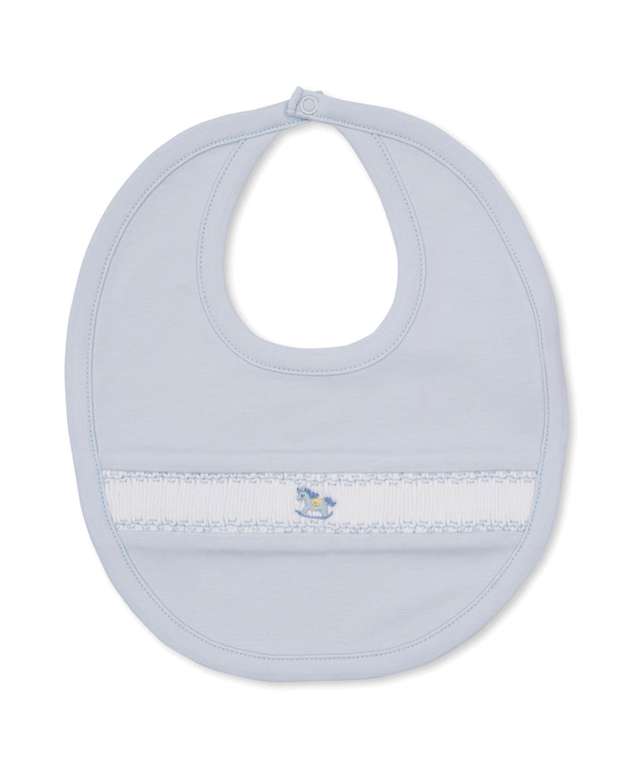 CLB Fall Medley 26 Blue Hand Smocked Bib