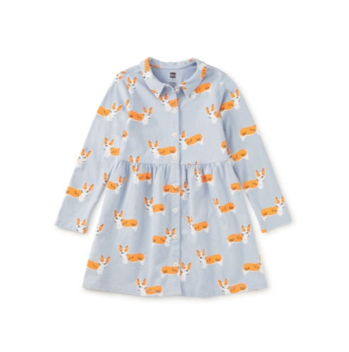 Collared Long Sleeve Shirtdress