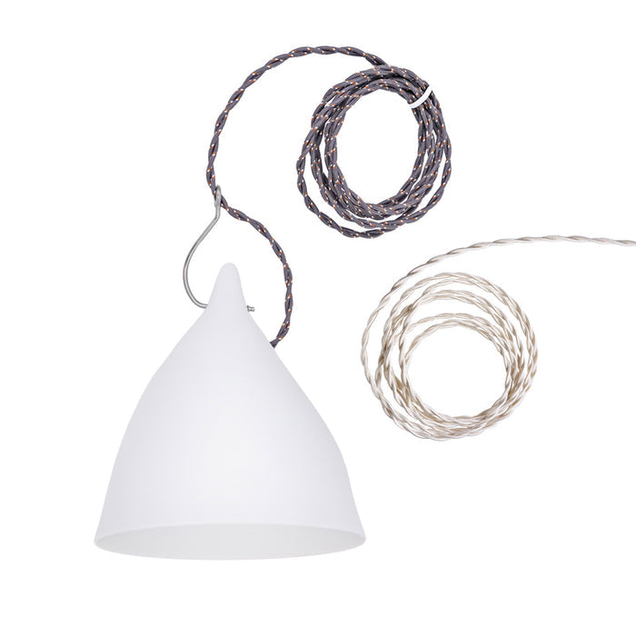 lampe Cornette suspension en porcelaine mate