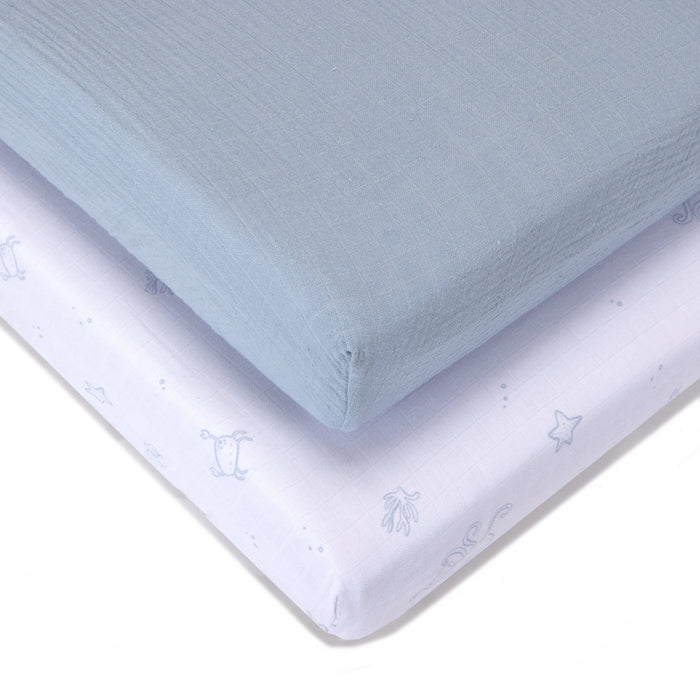 Cot Sheets - 120 x 60cm - 2 Pack