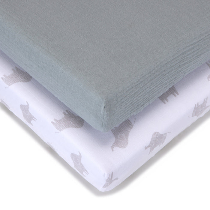Cot Sheets - 120 x 60cm - 2 Pack