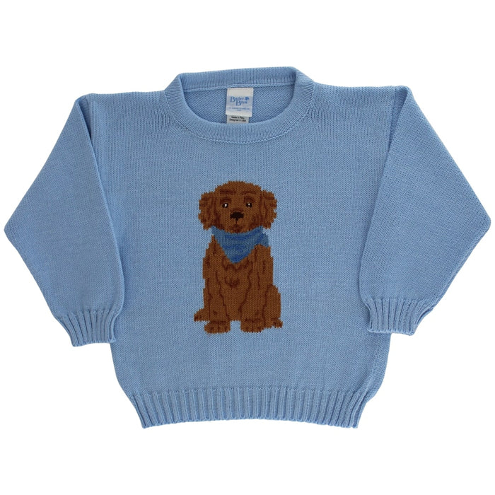 Crew Neck Sweater - Doodle on Lt. Blue