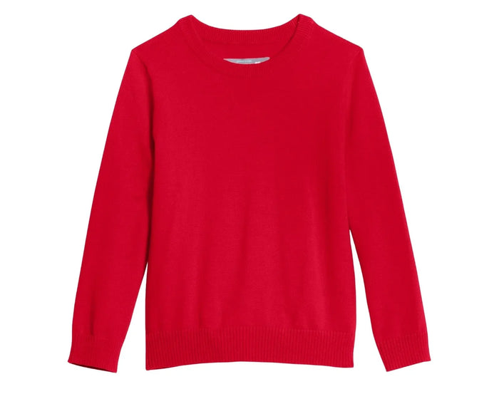 Primary French Terry Sweater - Cherry. Available at www.tenlittle.com