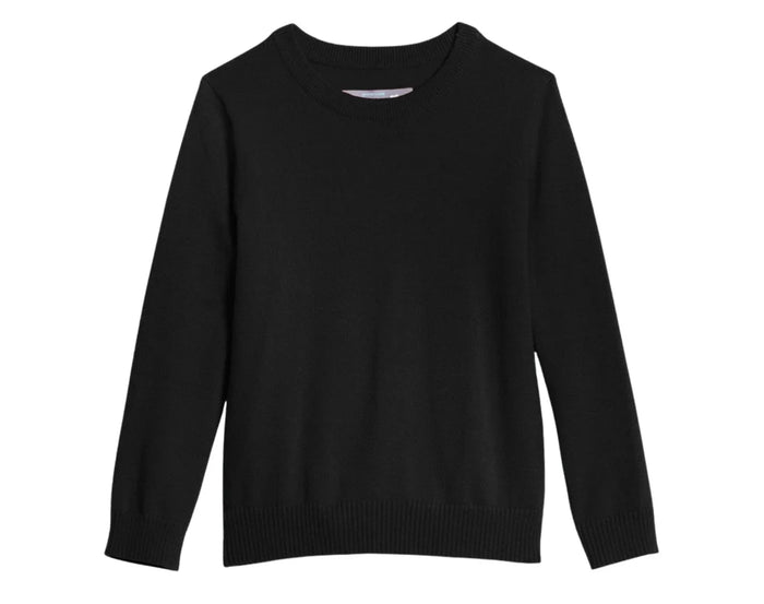 Primary French Terry Sweater - Black. Available at www.tenlittle.com