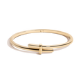 Crossover Hinged Bracelet Stainless Steel Yellow Gold 7in First