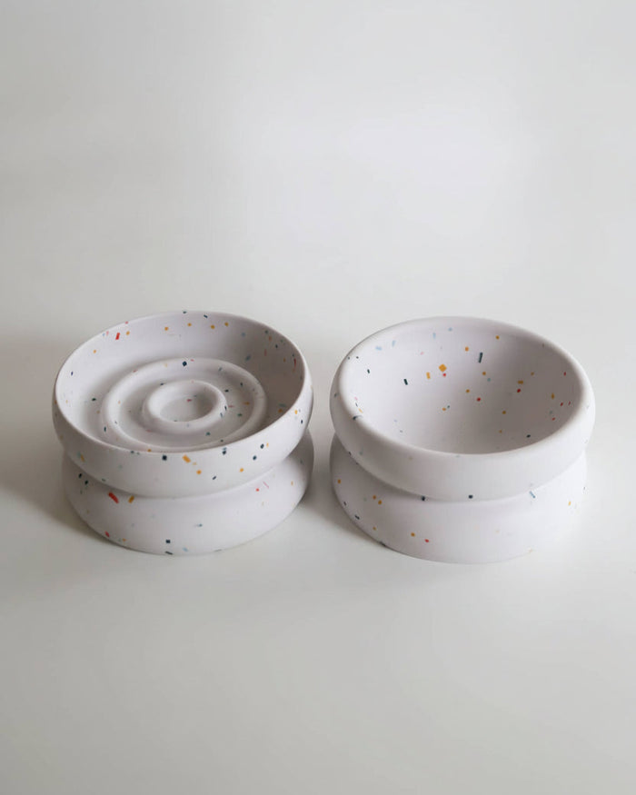 reversible slow feeder dog bowl modern silicone dog bowl ripple texture feeding dish
