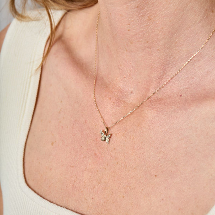 Diamond Butterfly Mini Charm