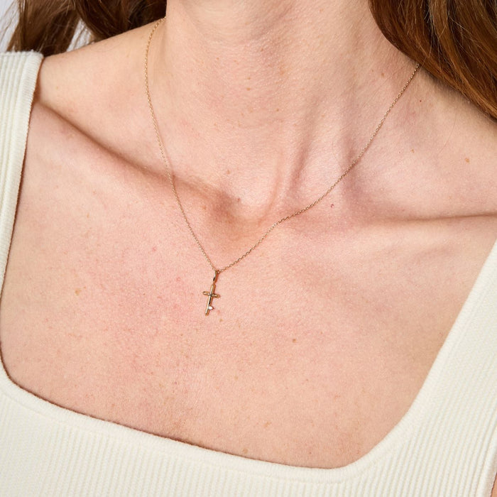 Diamond Cross Mini Charm