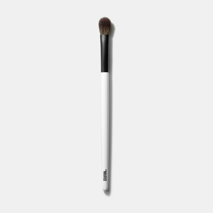 Front view of Makeup By Mario's E3 all-over tapered eyeshadow brush
