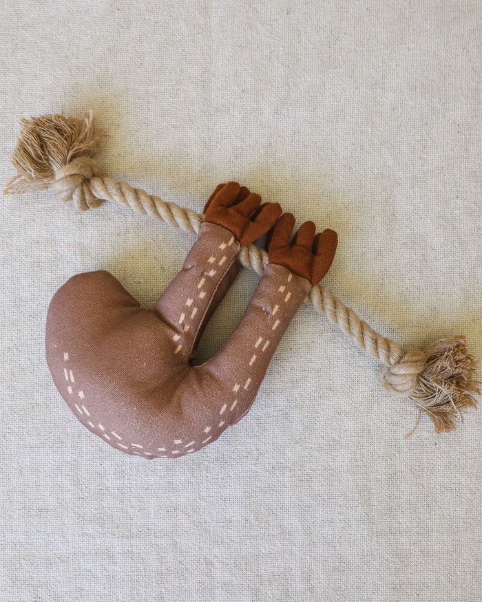 Eat Sleep Repeat Sloth Dog Toy Product Image