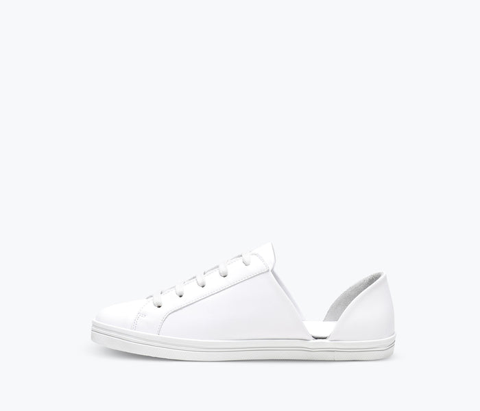 Freda Salvador EDA D'Orsay sneaker with sleek design, white leather upper, and stylish silhouette perfect for casual wear.