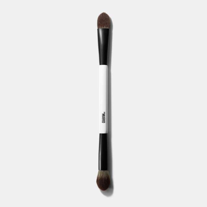 Front view of Makeup By Mario's EF1 Dual-Ended Cream and Powder Brush. This brush can be used on your face and eyes.