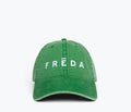 Embroidered Freda hat in green by OTTOCAP, showcasing detailed embroidery and stylish accessories on the front.