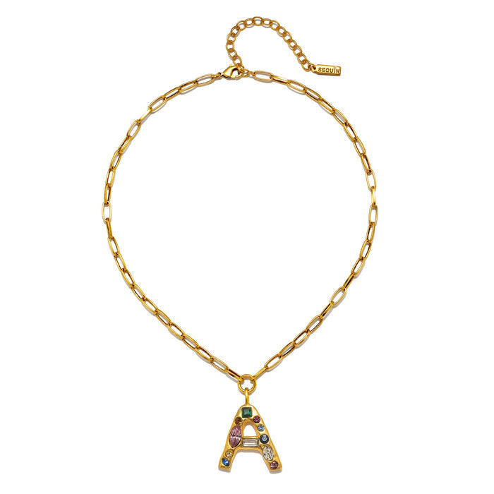 Emilie Gem Initial Necklace