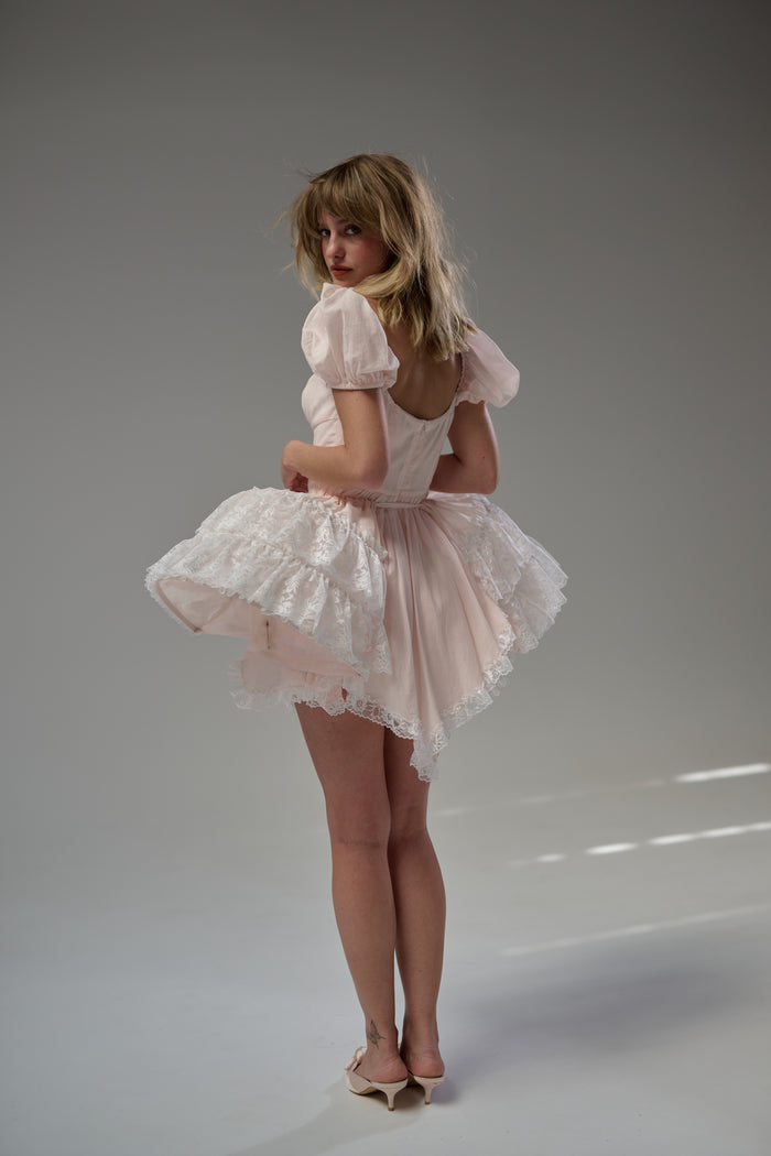 En Pointe Silk Ruffle Cage