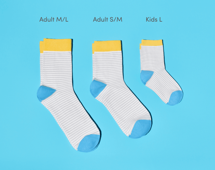 Ten Little Everyday Crew Socks 2 pack - Adult M/L, Adult S/M and Kids L -Available at www.tenlittle.com