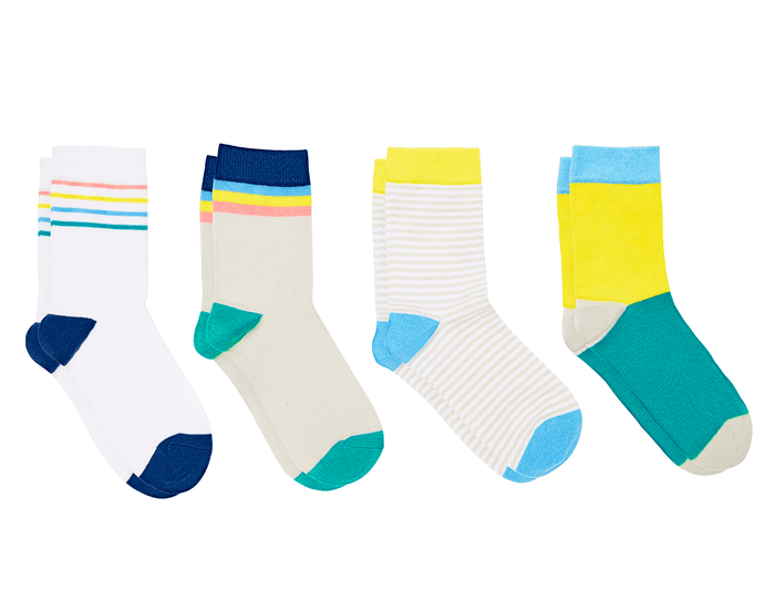 Ten Little Kids Youth Crew Socks 4pack -Available at www.tenlittle.com