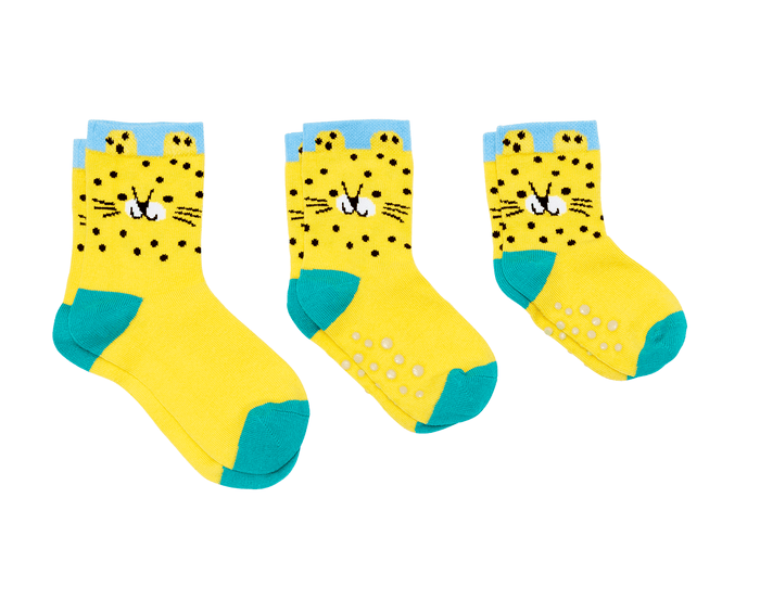 Ten Little Everyday Crew Socks 3 Pack Original Lion - Available at www.tenlittle.com