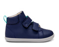 Side view of Ten Little Everyday High Tops - Navy Blue. Available at www.tenlittle.com