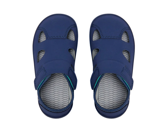 Top view of Ten Little Everyday Sandals - Slate Blue. Available at www.tenlittle.com