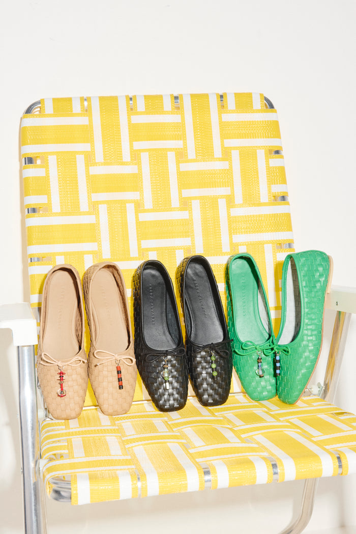 Colorful beaded lace totems accessory by Don't Let Disco featuring intricate beadwork and lace details.