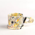 EXP Standard Splatter Mug in Pastels and Black by Peter Shire and Echo Park Pottery.