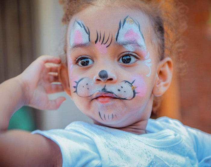 Child wearing Eco-kids Face Paint - Available at www.tenlittle.com