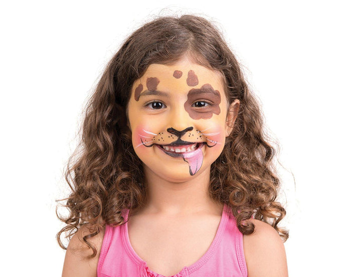 Child wearing cat eco-kids face paint - Available at www.tenlittle.com