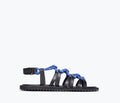 Freda Salvador FAE Rope Sandal in cobalt blue, front view showing woven rope straps and sleek sandal design.