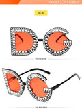 Fashion Diamond Round Sunglasses Women 2019 Luxury
