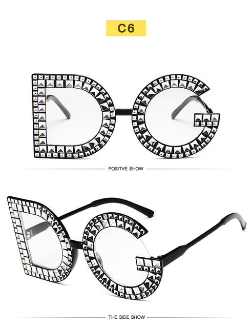 Fashion Diamond Round Sunglasses Women 2019 Luxury